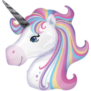 Einhorn Kopf pastell Sternchen / 73 cm